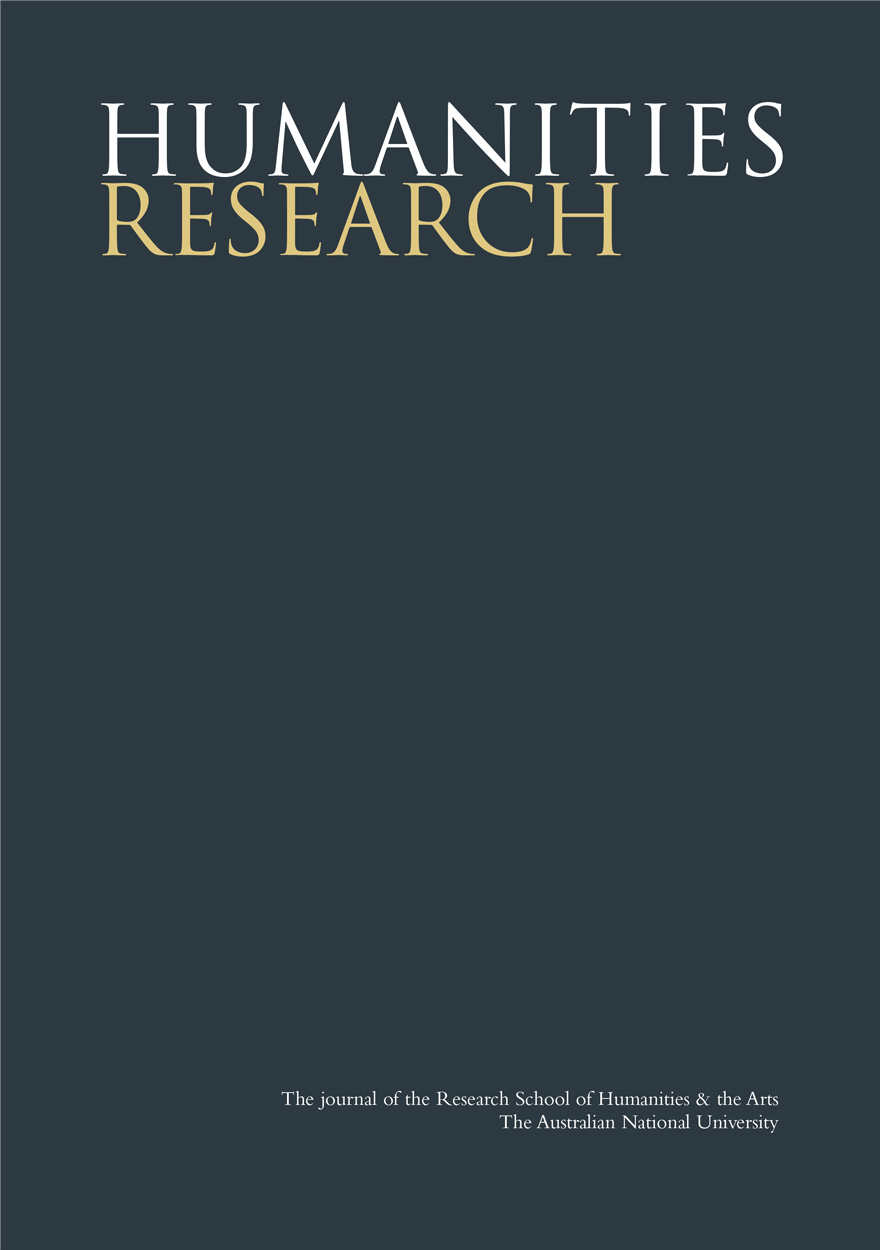 Humanities Research: Volume X. No. 2. 2003