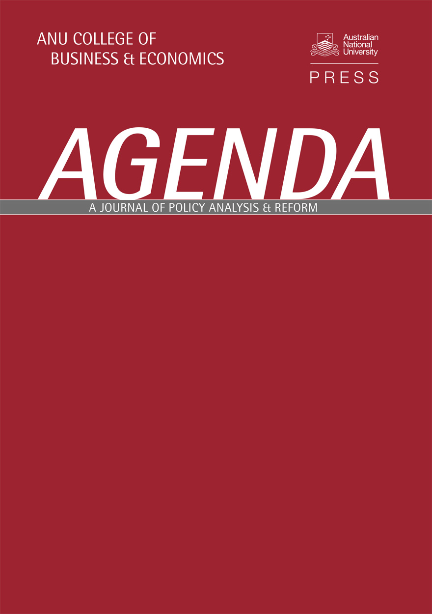Agenda - A Journal of Policy Analysis and Reform: Volume 1, Number 1, 1994