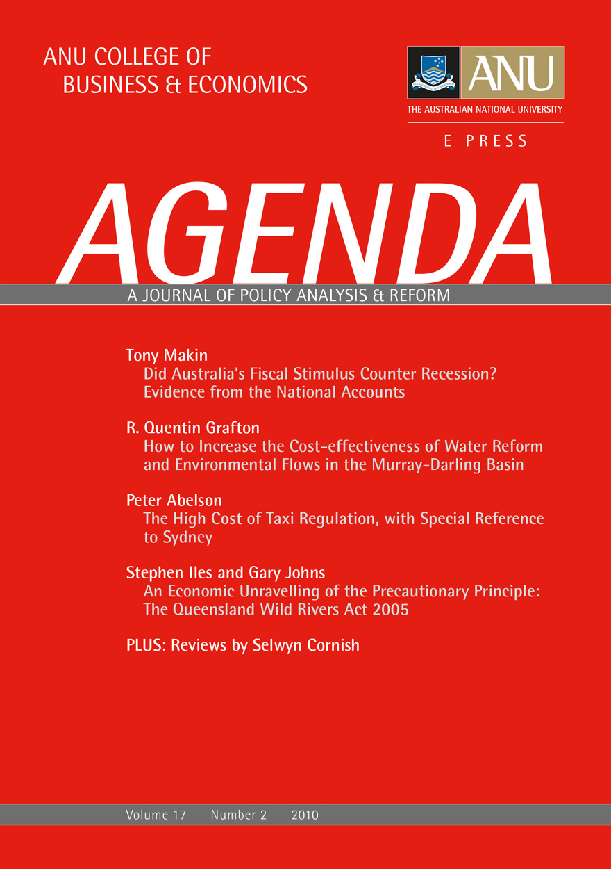 Agenda - A Journal of Policy Analysis and Reform: Volume 17, Number 2, 2010