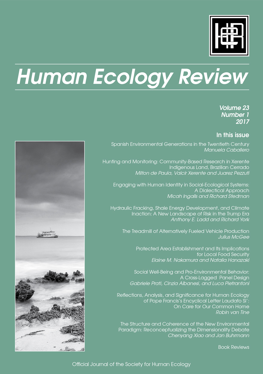Human Ecology Review: Volume 23, Number 1
