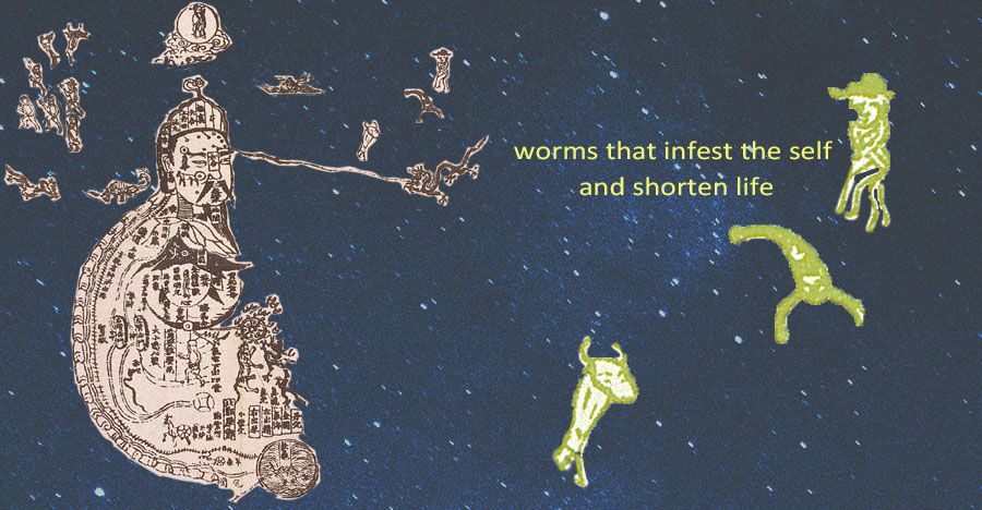 Daoist image of the worms infesting the body