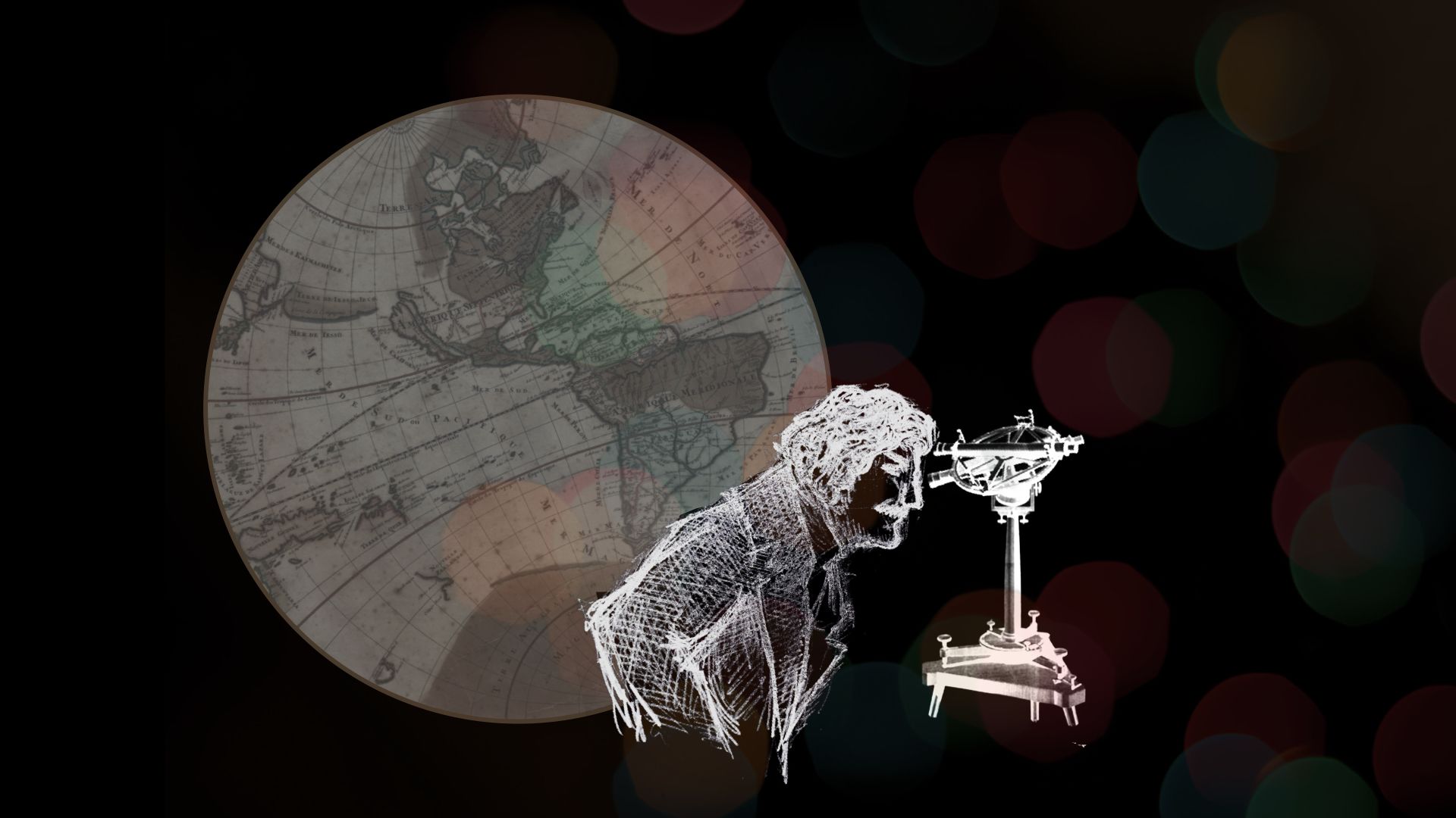 Globe, surverying instrument and surveyer