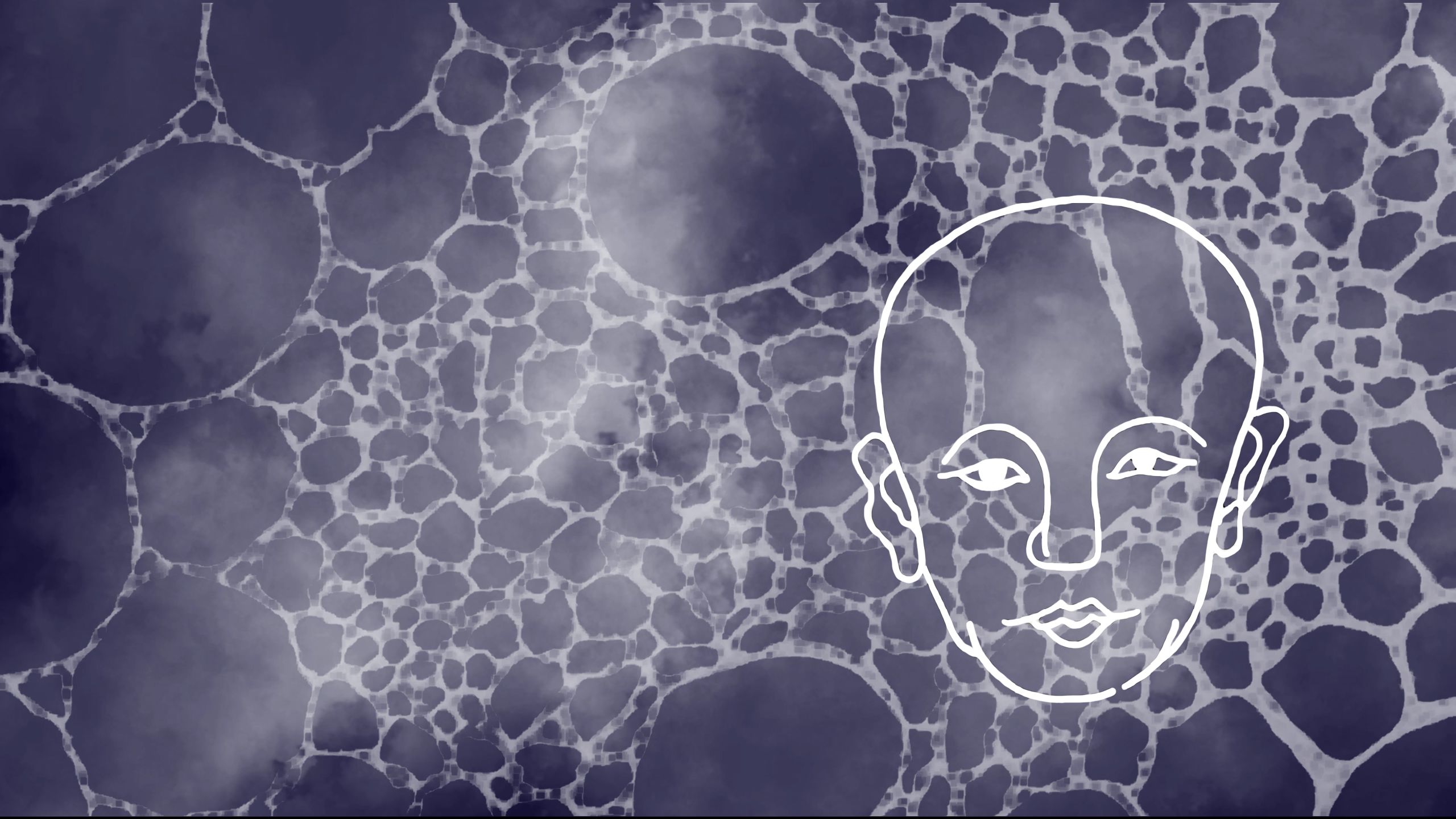 overlaid with abstract tissue