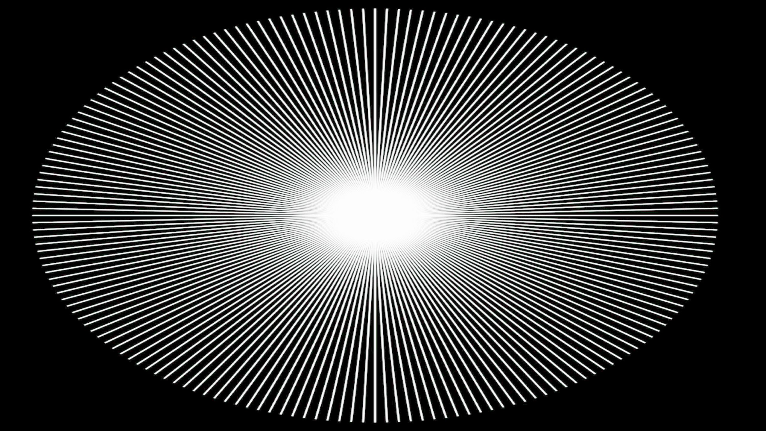 Oval compose white lines radiating from center