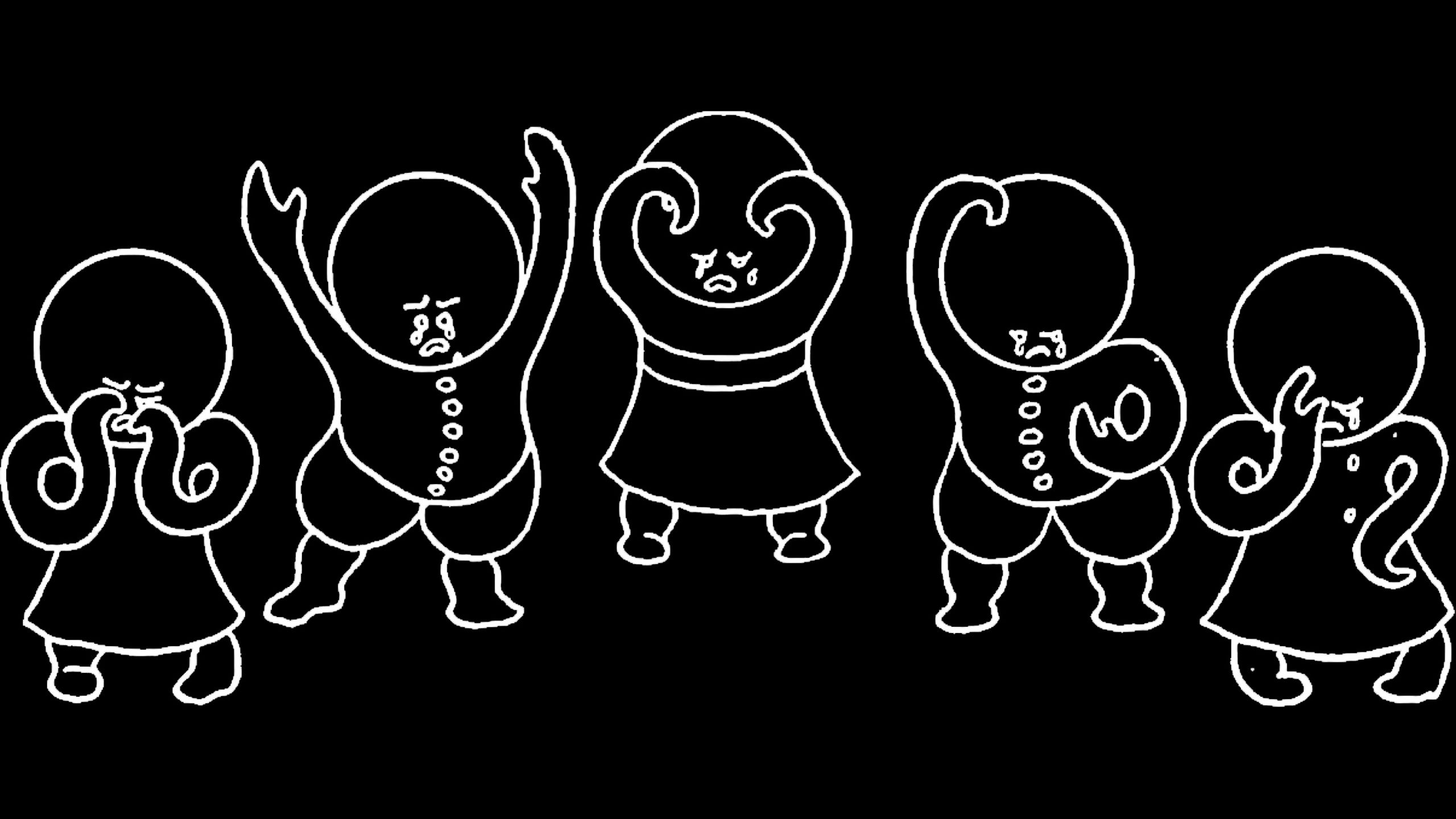 Cartoon of weeping figures