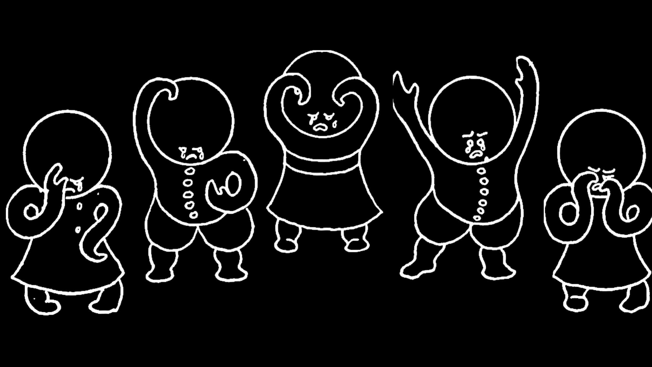 Weeping figures in altered poses