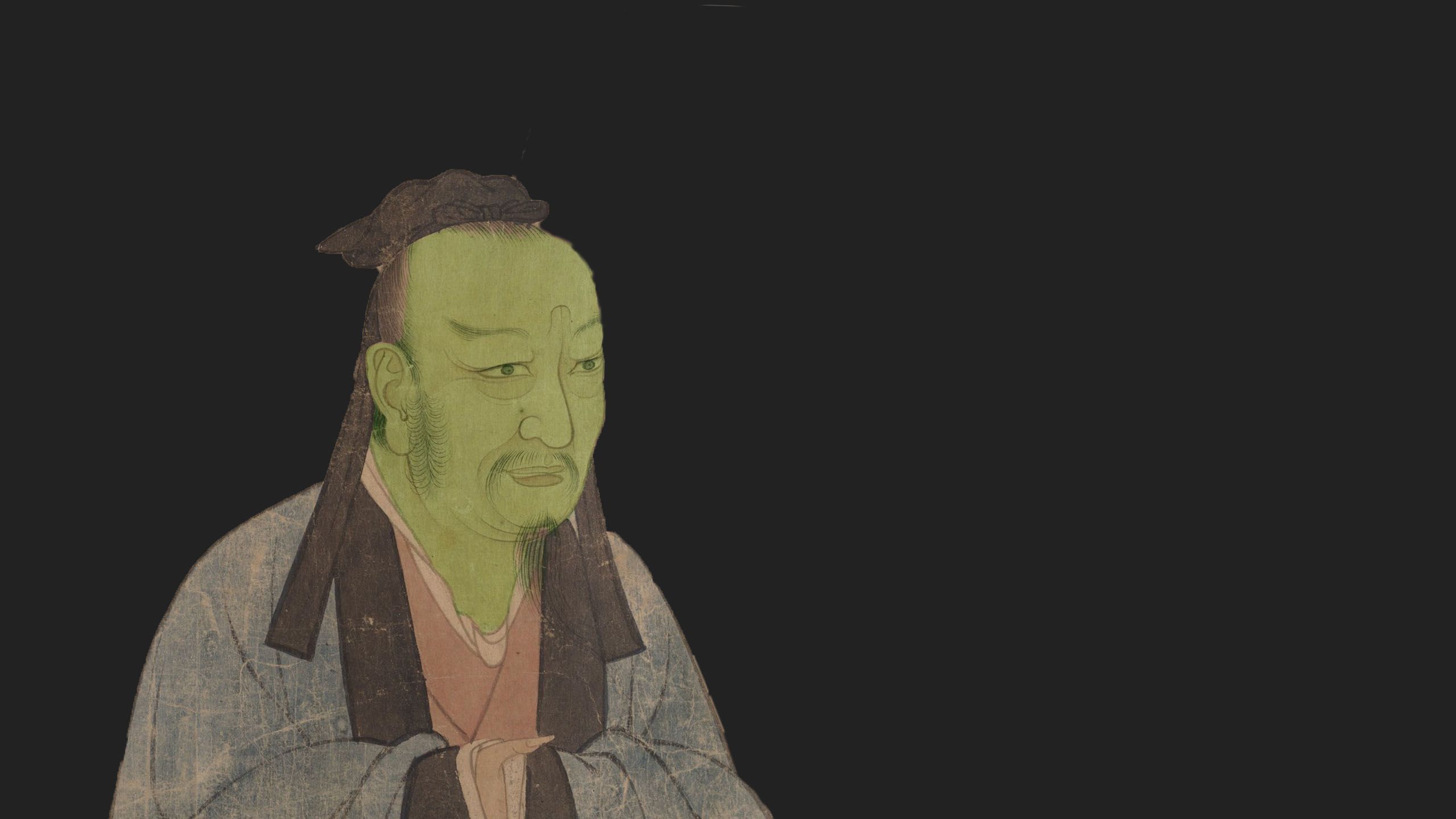 Tradtional Chinese scholar with pale face