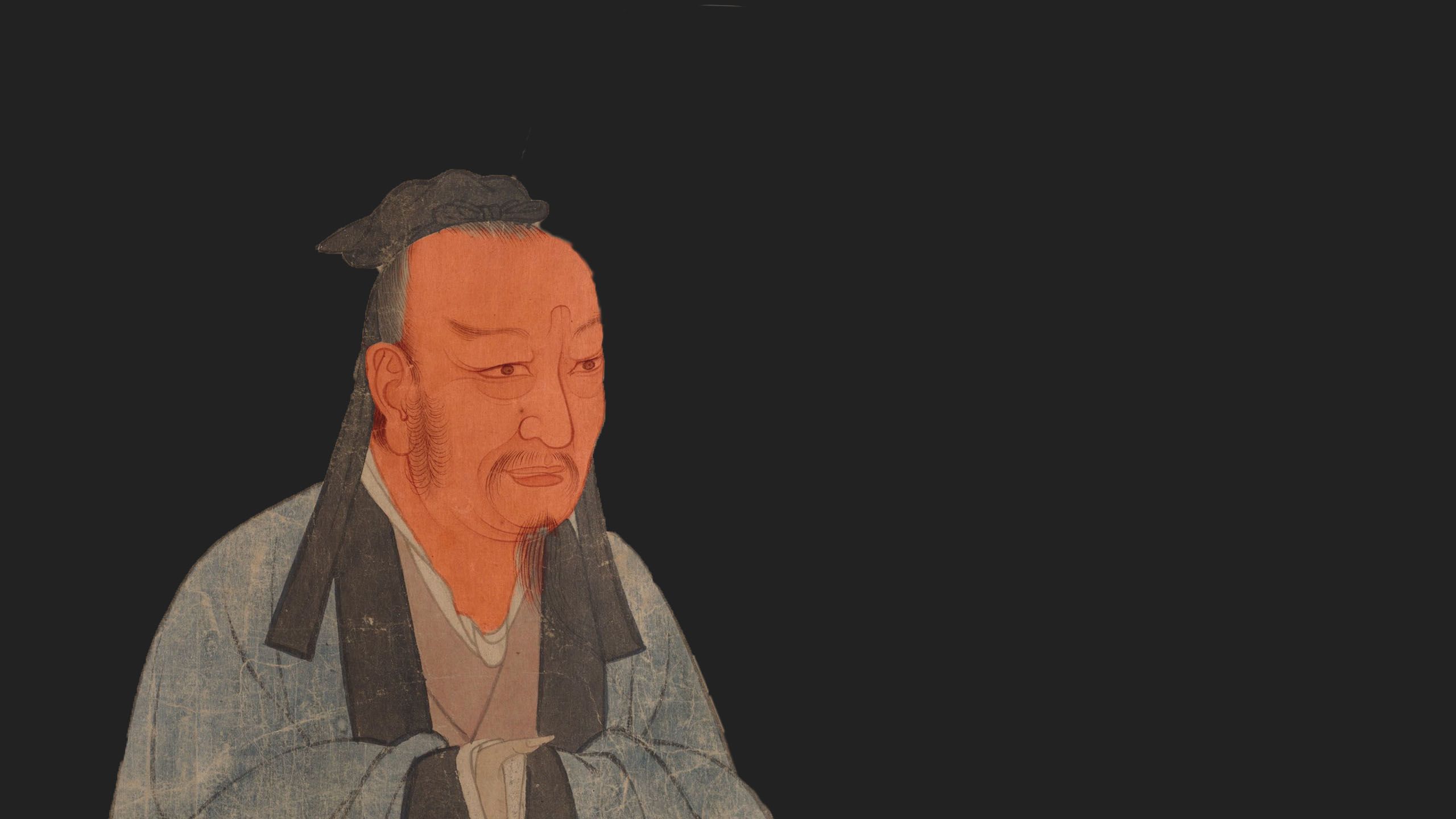 Tradtional Chinese scholar with red face