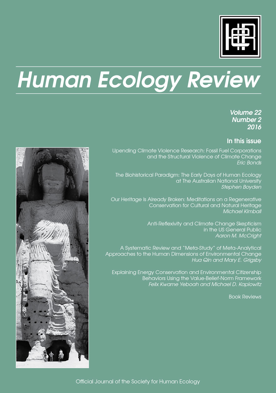 human ecology research paper
