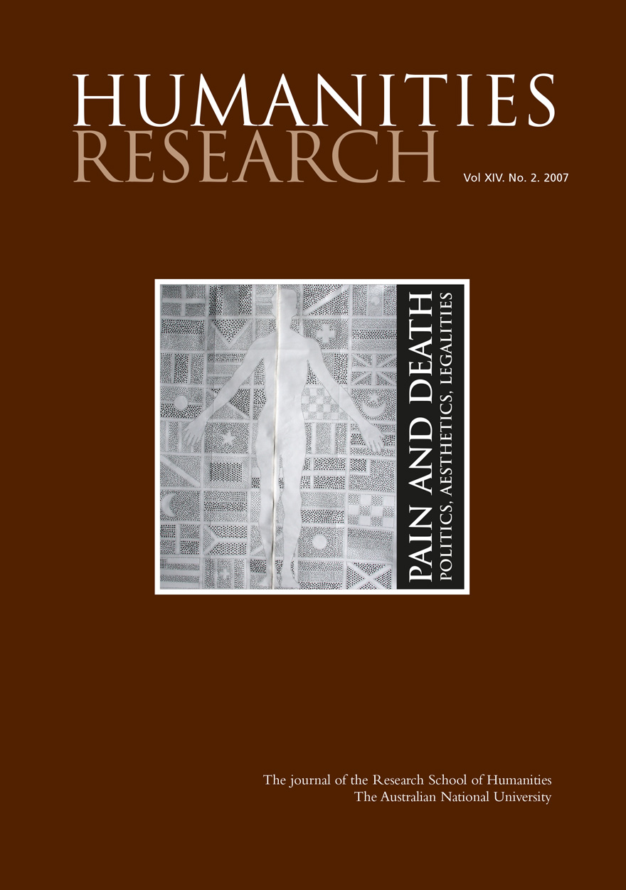 Humanities Research: Volume XIV. No. 2. 2007