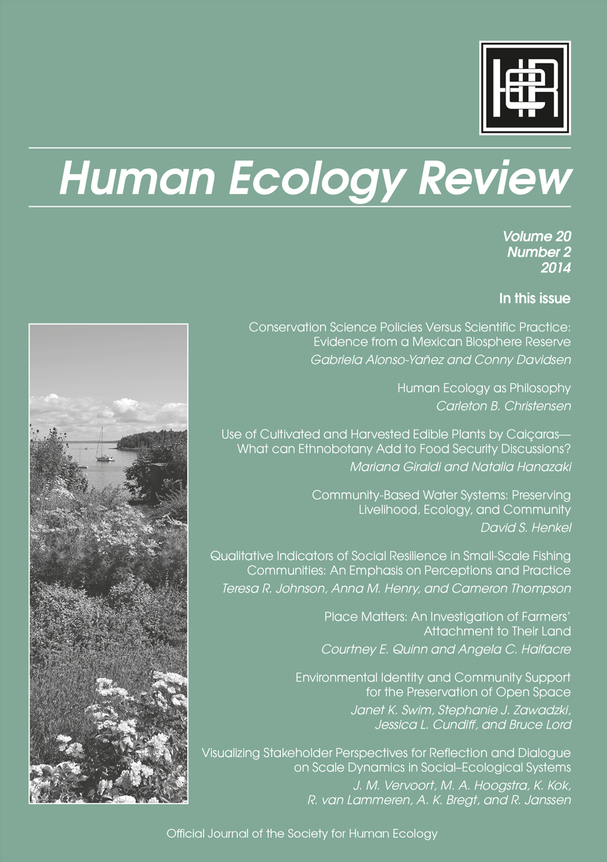 Human Ecology Review: Volume 20, Number 2