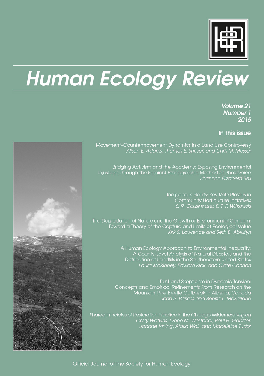 Human Ecology Review: Volume 21, Number 1