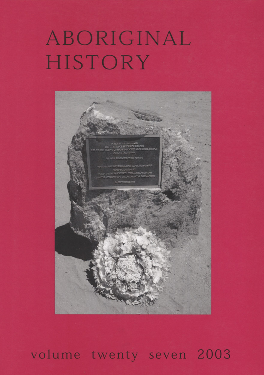 Aboriginal History Journal: Volume 27