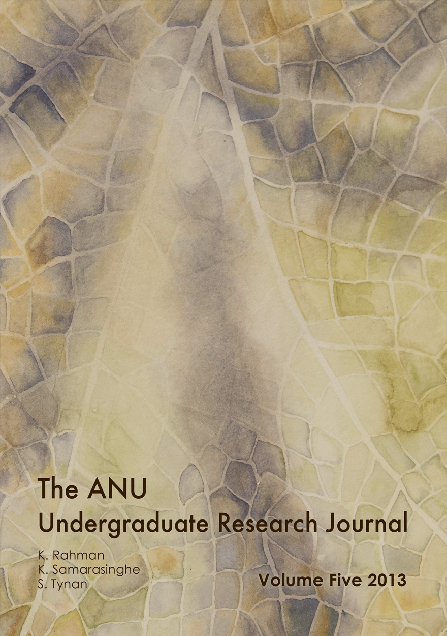 ANU Undergraduate Research Journal: Volume Five, 2013